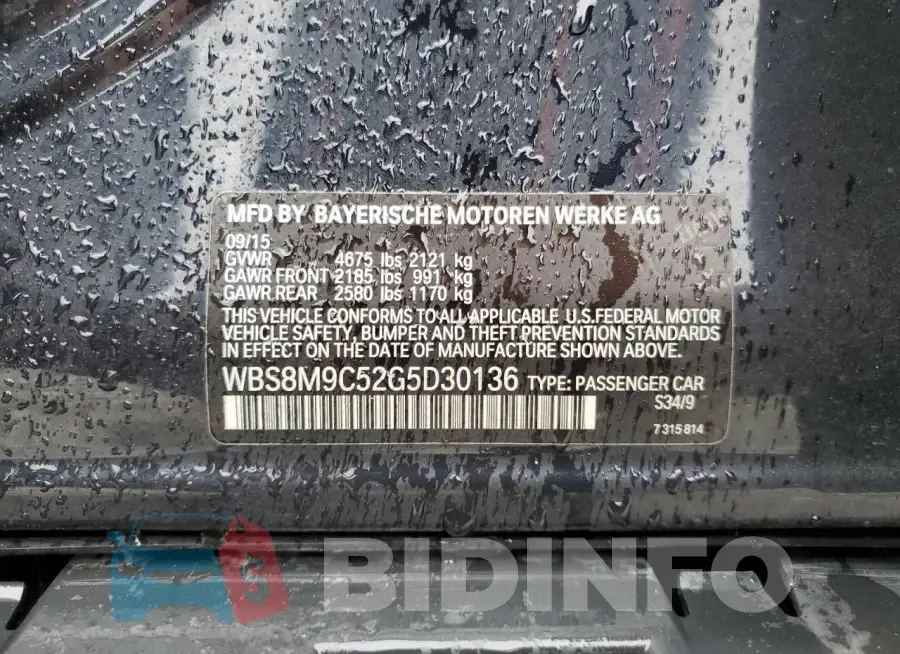 WBS8M9C52G5D30136 Photo# 12