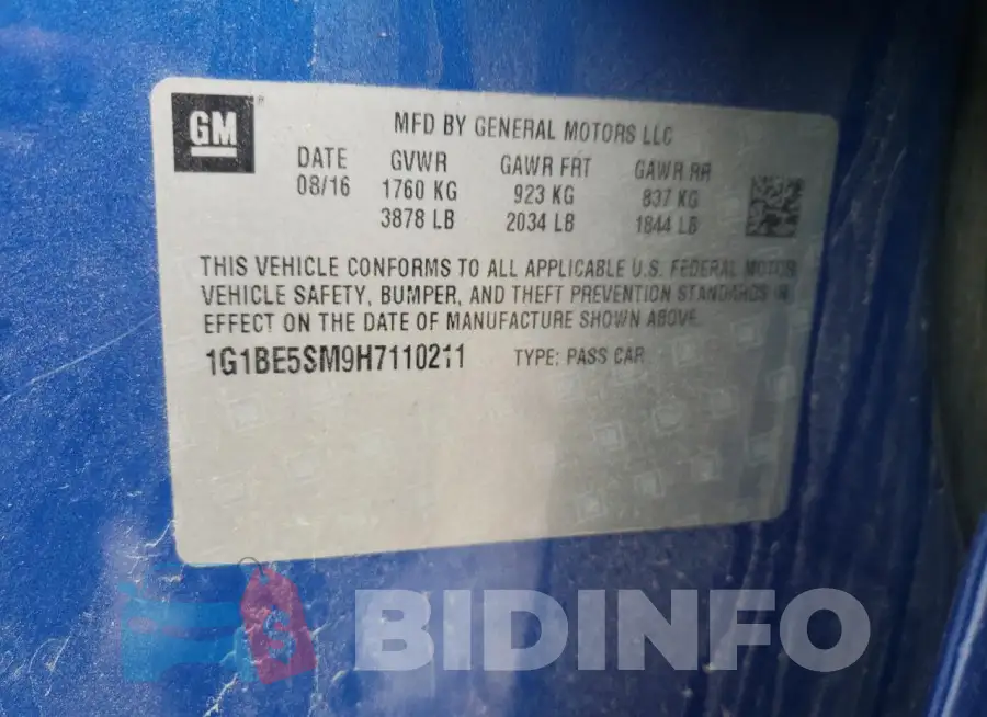 1G1BE5SM9H7110211 Photo# 12