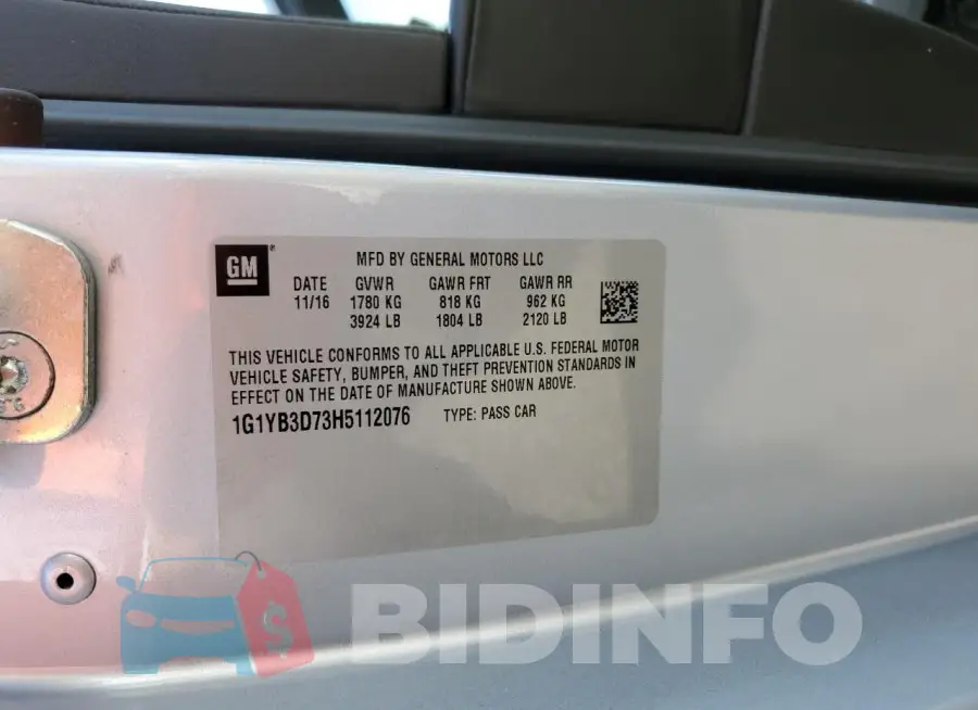 1G1YB3D73H5112076 Photo# 13