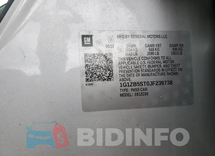 1G1ZB5ST0JF239738 Photo# 12