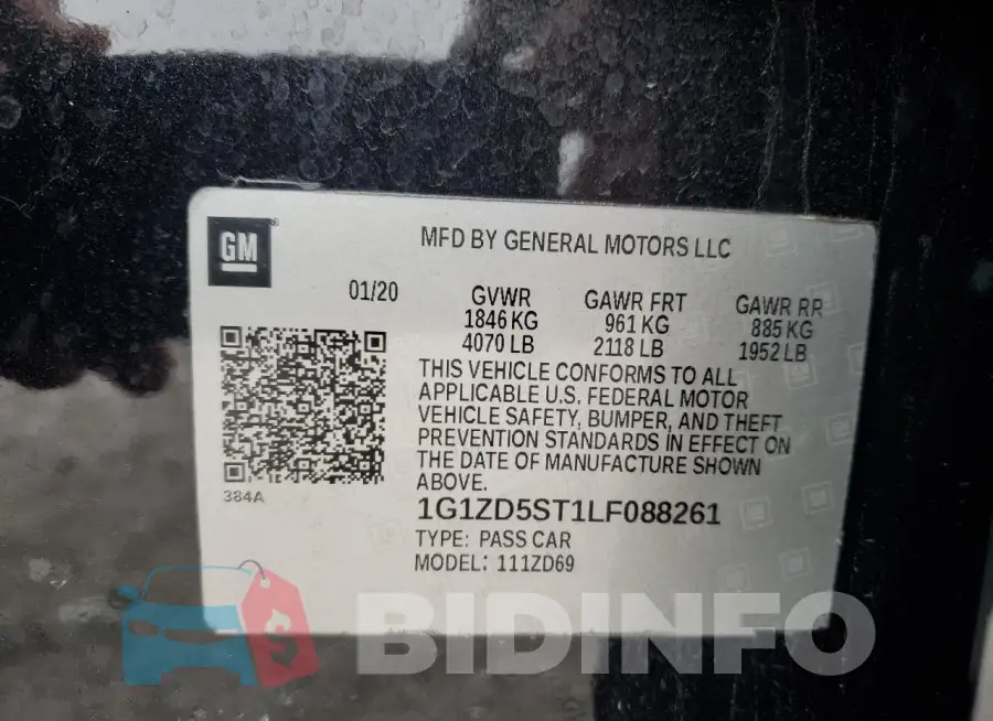 1G1ZD5ST1LF088261 Photo# 12