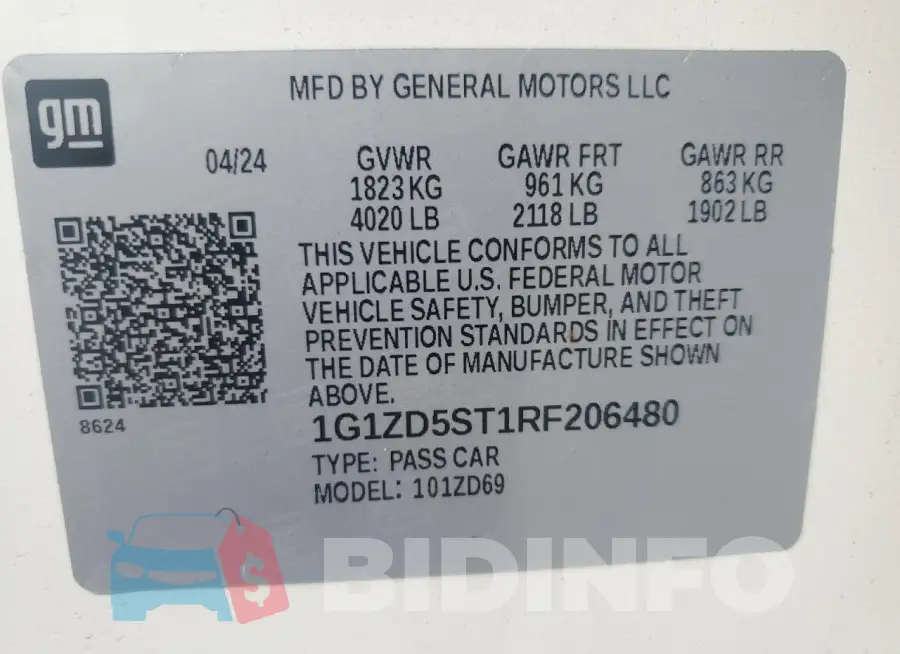 1G1ZD5ST1RF206480 Photo# 12