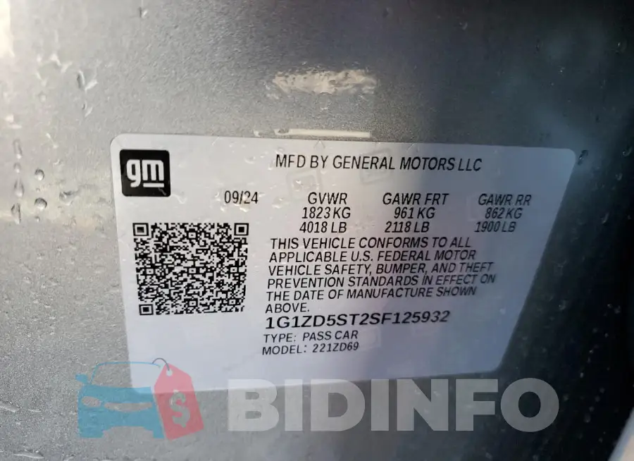 1G1ZD5ST2SF125932 Photo# 12