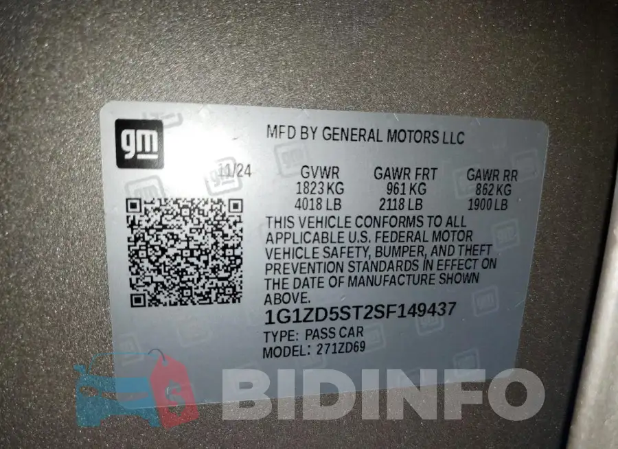 1G1ZD5ST2SF149437 Photo# 12