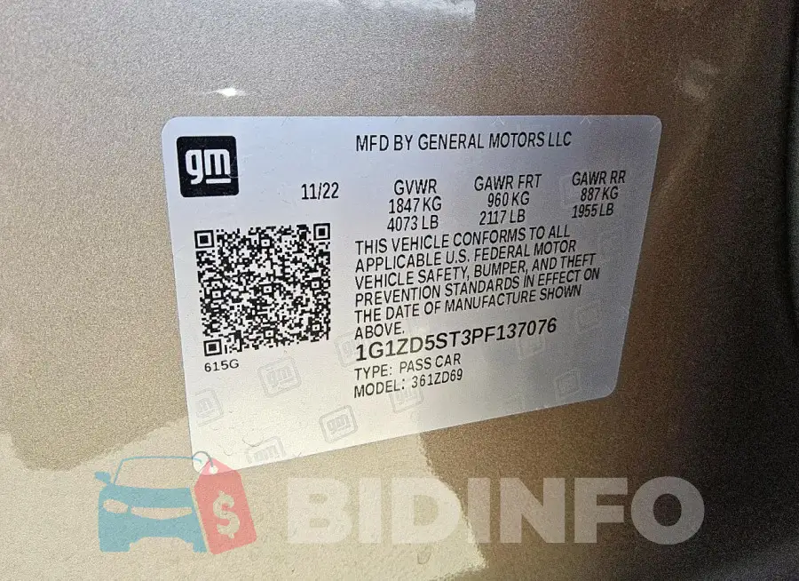 1G1ZD5ST3PF137076 Photo# 12