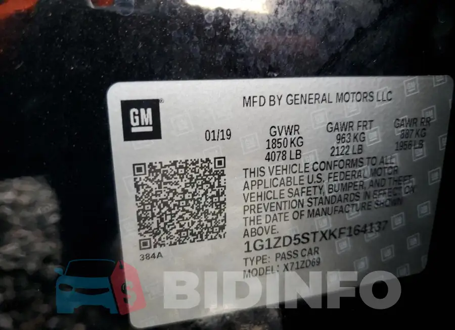 1G1ZD5STXKF164137 Photo# 13