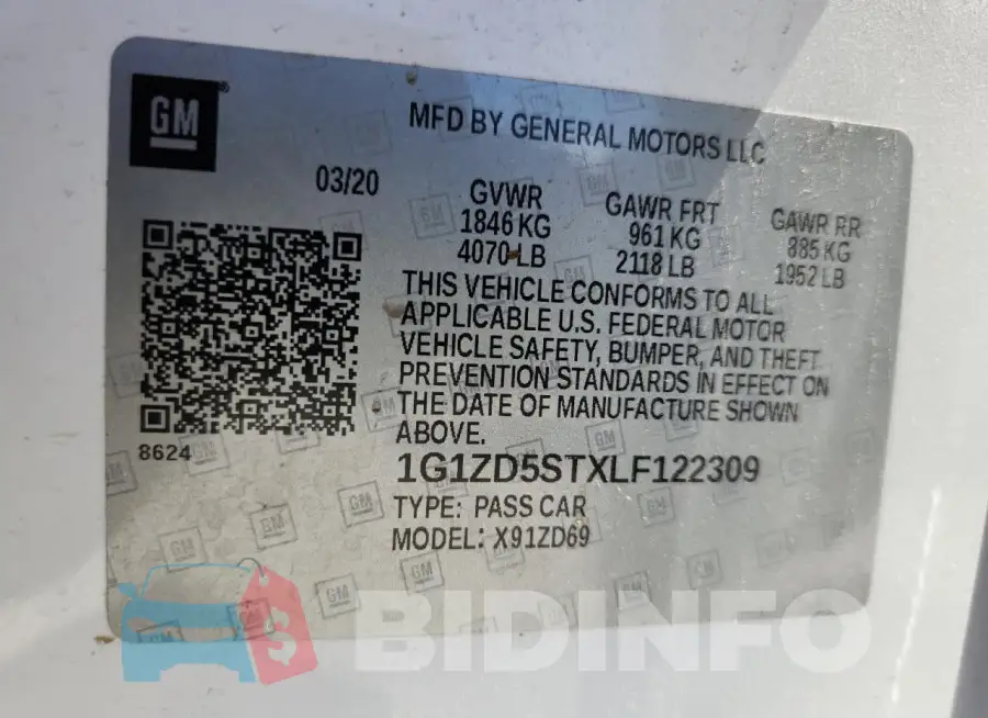1G1ZD5STXLF122309 Photo# 12