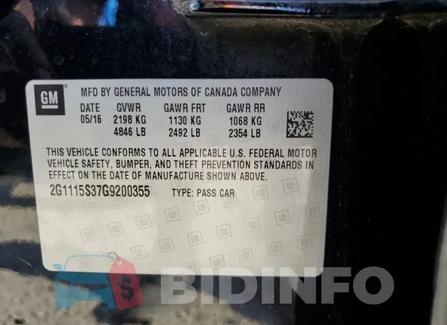 2G1115S37G9200355 Photo# 12