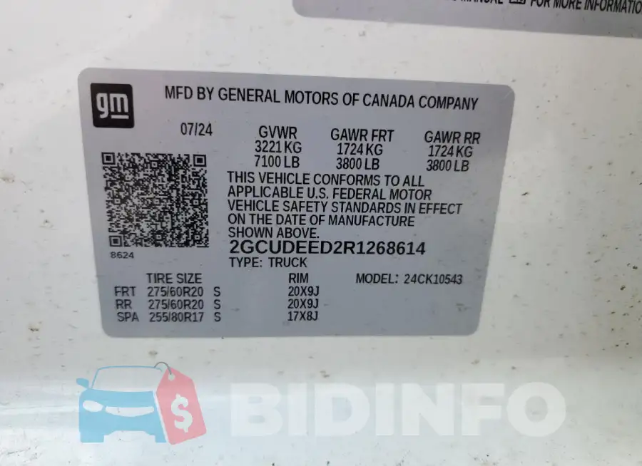 2GCUDEED2R1268614 Photo# 12