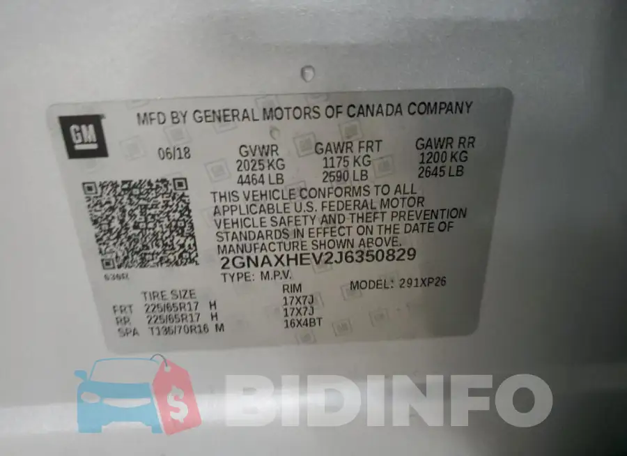 2GNAXHEV2J6350829 Photo# 13