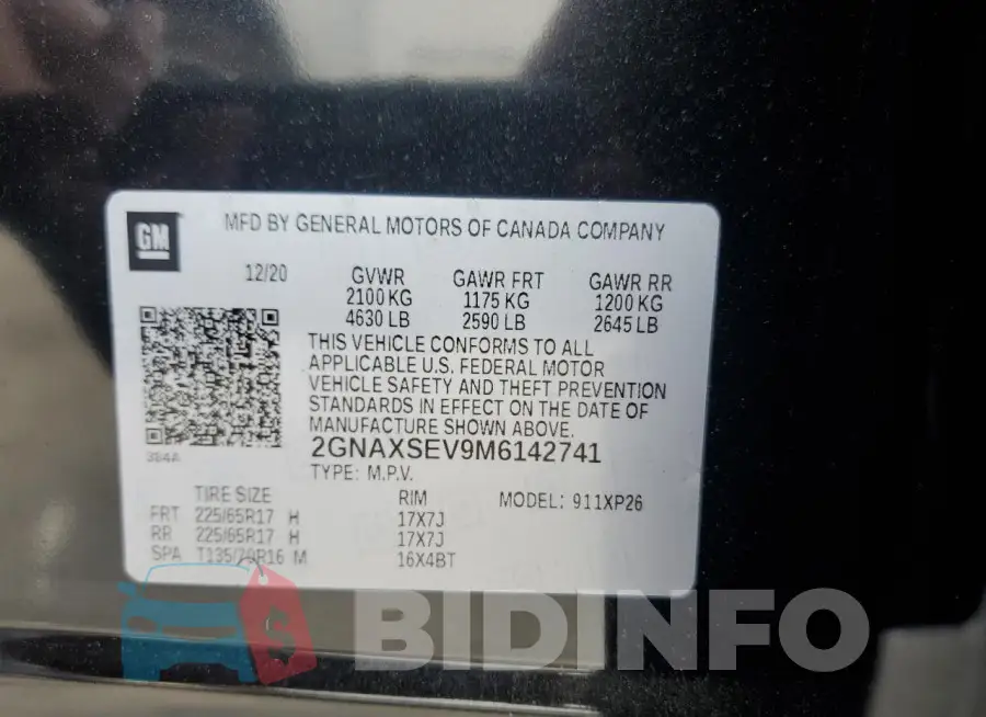 2GNAXSEV9M6142741 Photo# 13