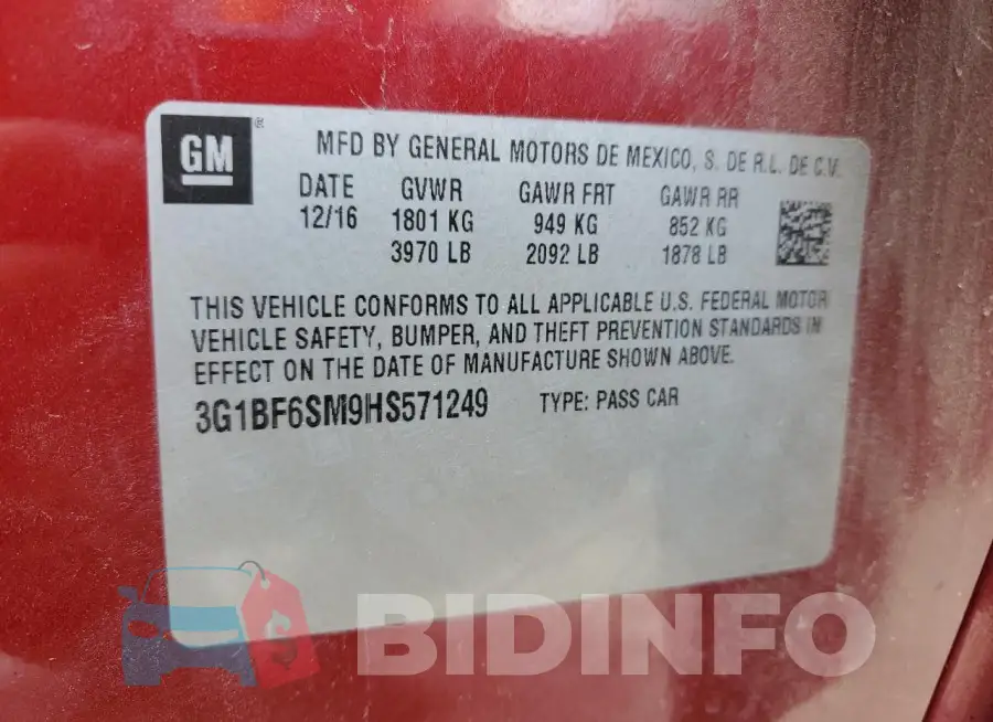 3G1BF6SM9HS571249 Photo# 12