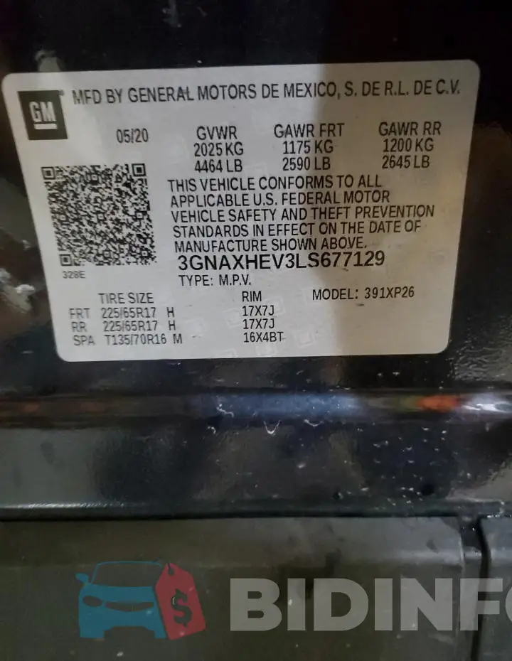 3GNAXHEV3LS677129 Photo# 13