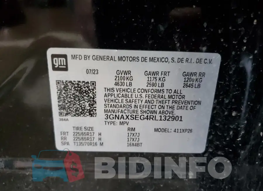 3GNAXSEG4RL132901 Photo# 13