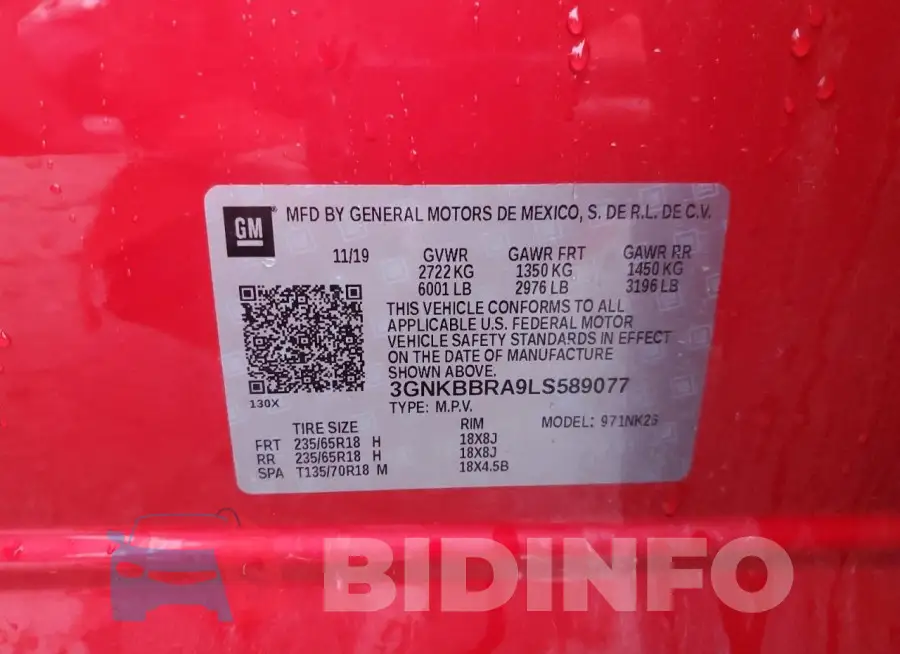 3GNKBBRA9LS589077 Photo# 13