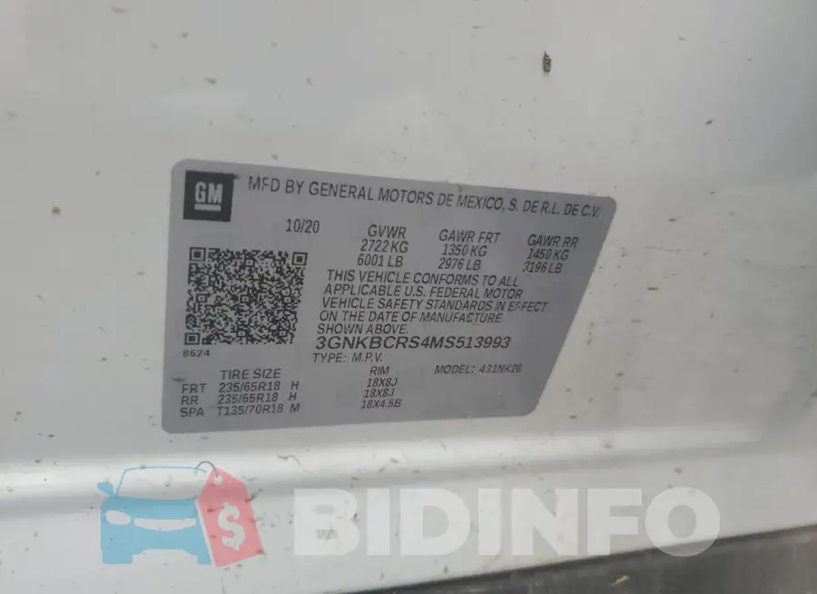 3GNKBCRS4MS513993 Photo# 12