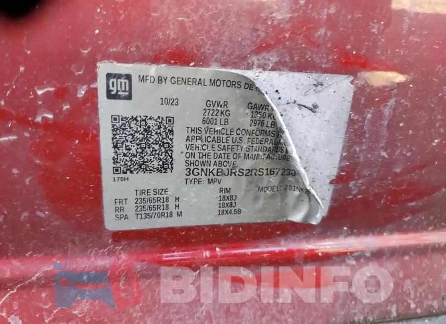 3GNKBJRS2RS167230 Photo# 12