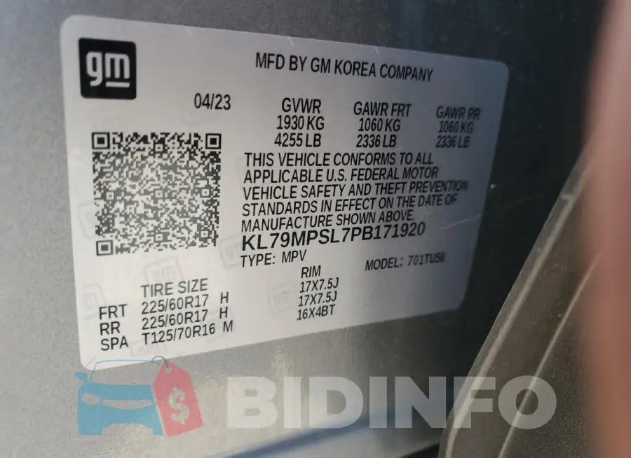 KL79MPSL7PB171920 Photo# 14
