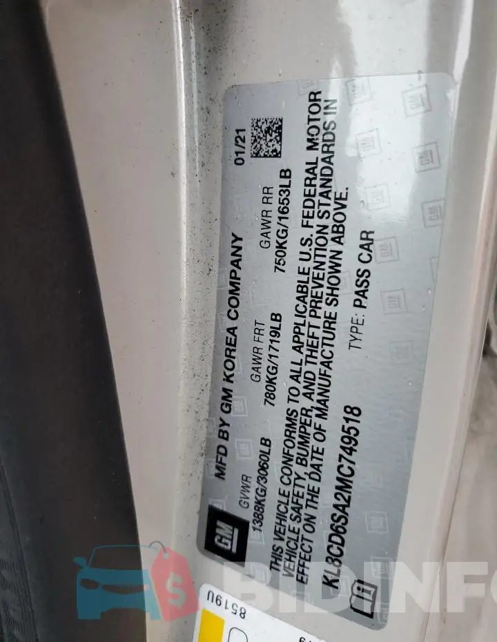 KL8CD6SA2MC749518 Photo# 14