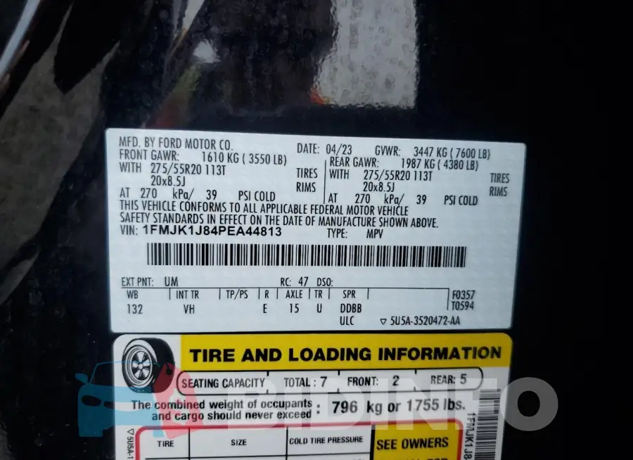 1FMJK1J84PEA44813 Photo# 14