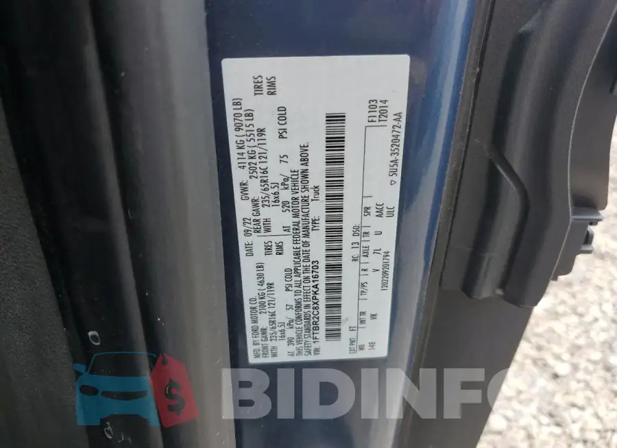 1FTBR2C8XPKA16703 Photo# 13