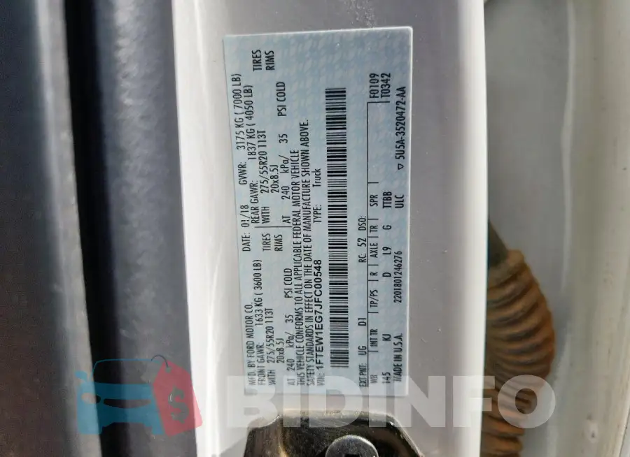 1FTEW1EG7JFC00548 Photo# 12