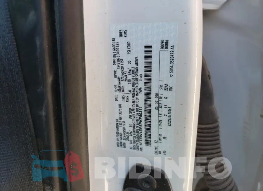 1FTEW1EP5PKF50311 Photo# 13