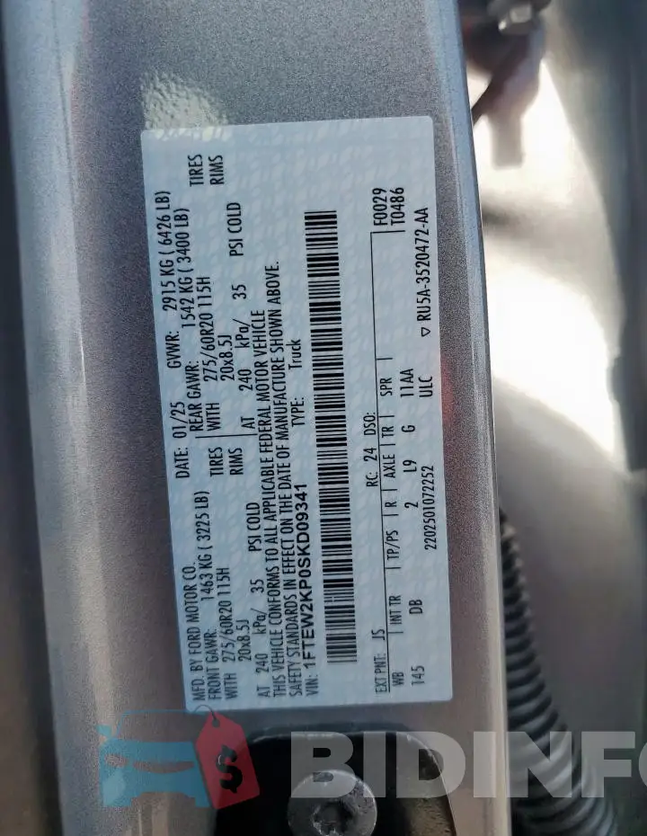 1FTEW2KP0SKD09341 Photo# 12