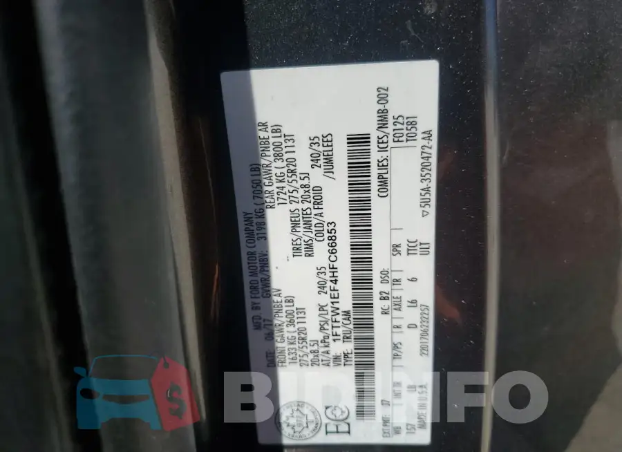 1FTFW1EF4HFC66853 Photo# 12