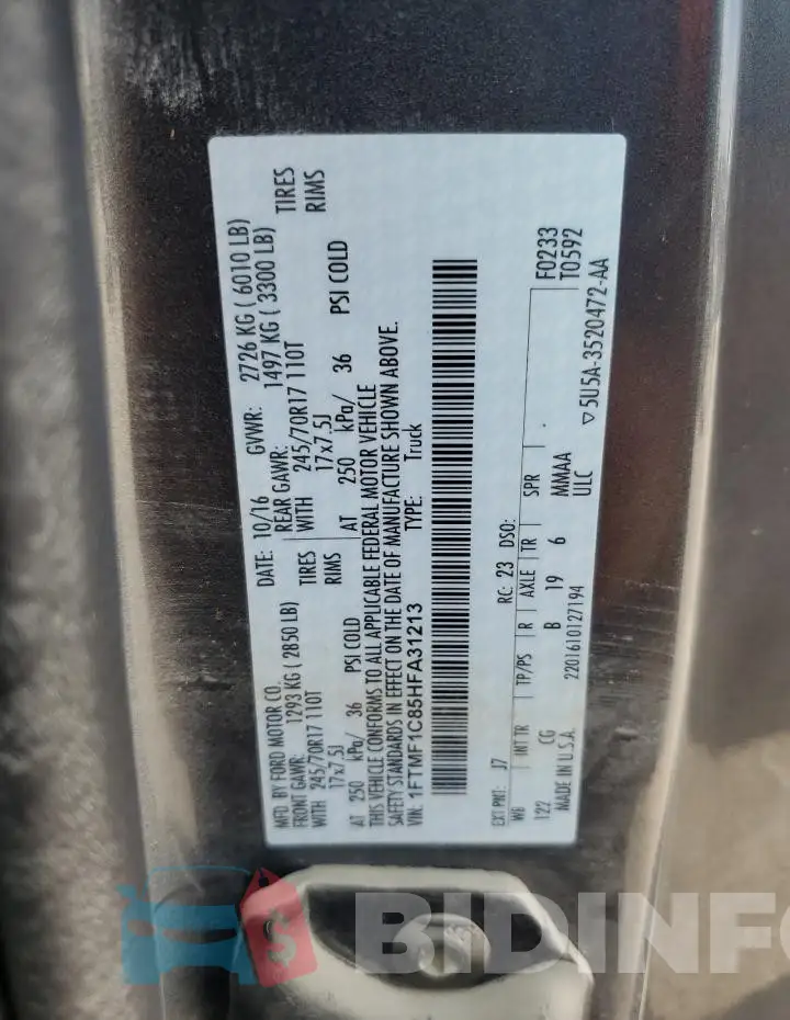 1FTMF1C85HFA31213 Photo# 12