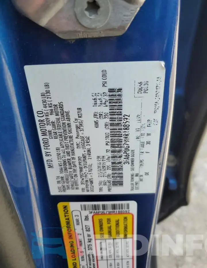 3FA6P0G79HR188592 Photo# 12