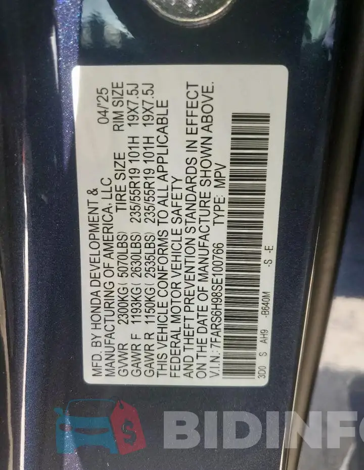 7FARS6H98SE100766 Photo# 13