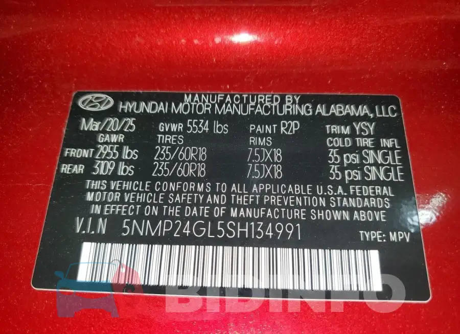 5NMP24GL5SH134991 Photo# 13