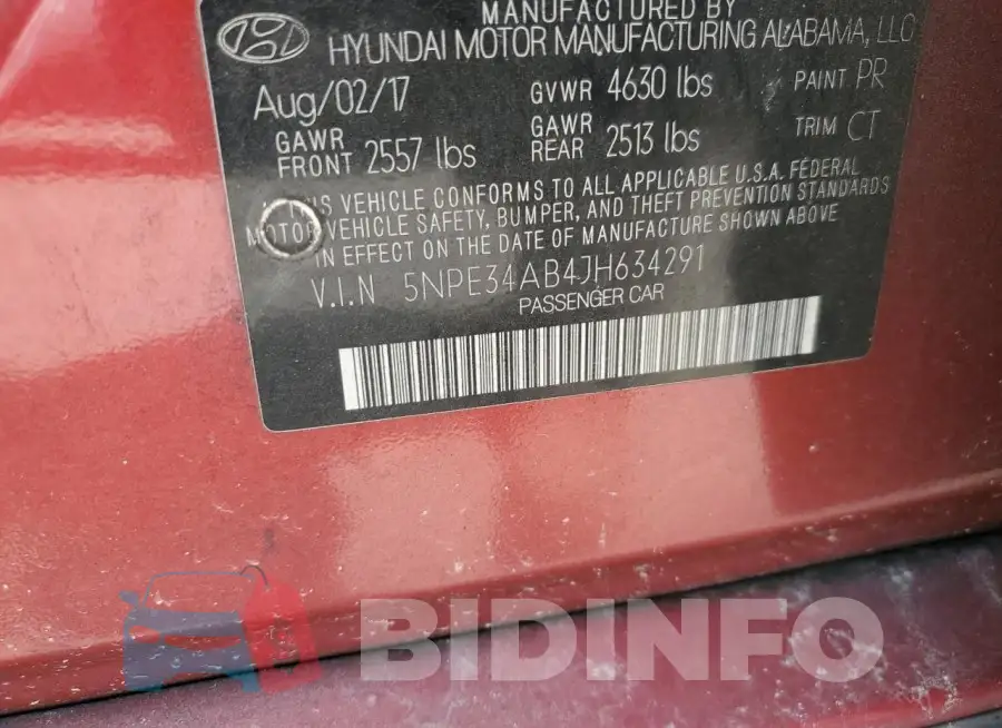 5NPE34AB4JH634291 Photo# 12