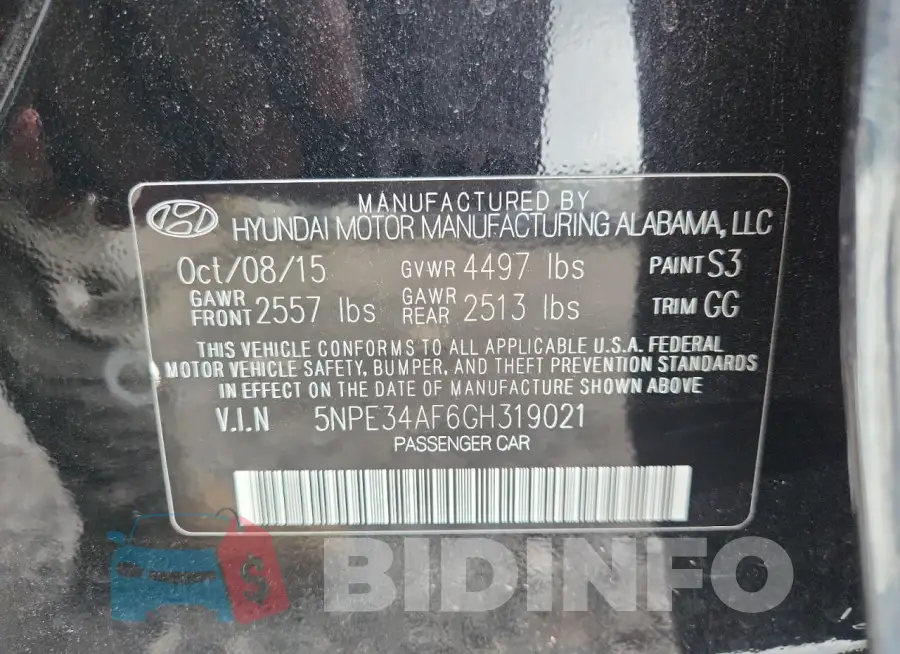 5NPE34AF6GH319021 Photo# 12