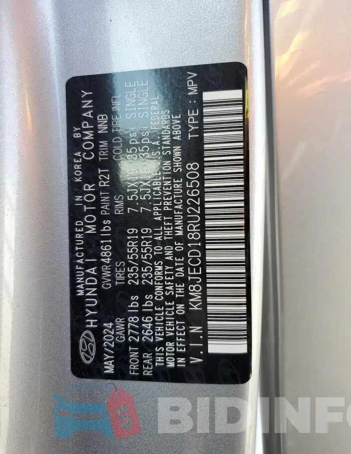 KM8JECD18RU226508 Photo# 13