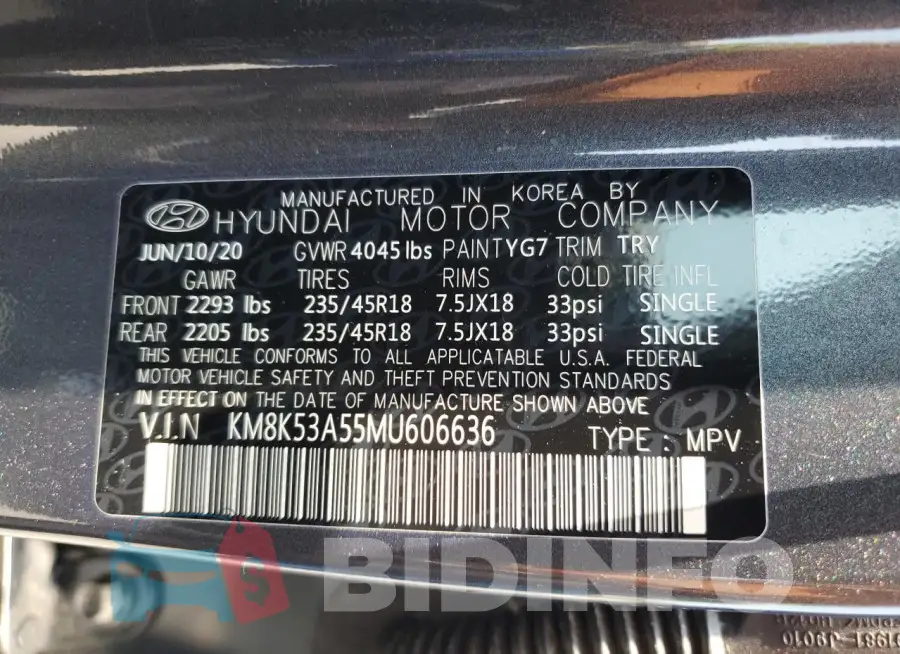 KM8K53A55MU606636 Photo# 13
