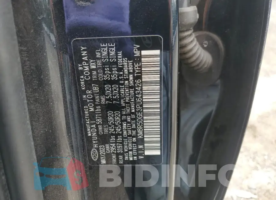 KM8R5DGE3PU643426 Photo# 13