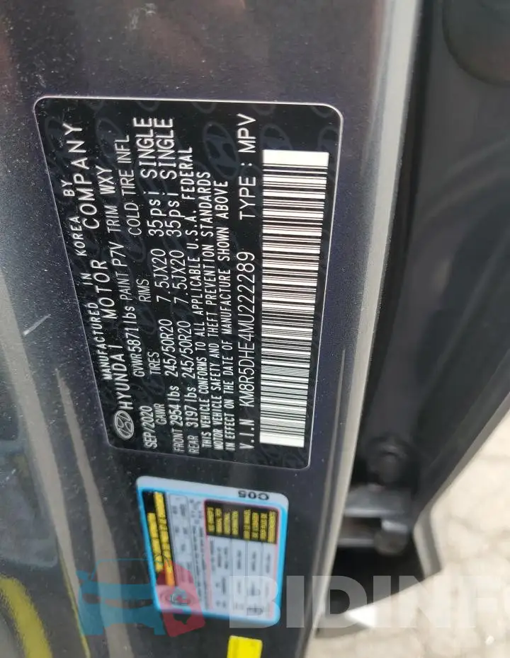 KM8R5DHE4MU222289 Photo# 13
