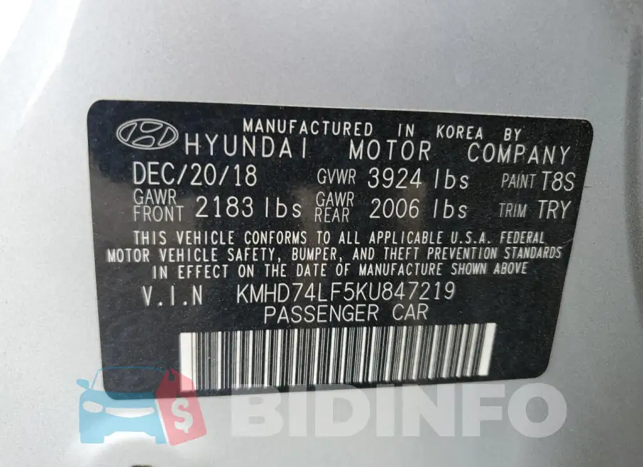 KMHD74LF5KU847219 Photo# 12