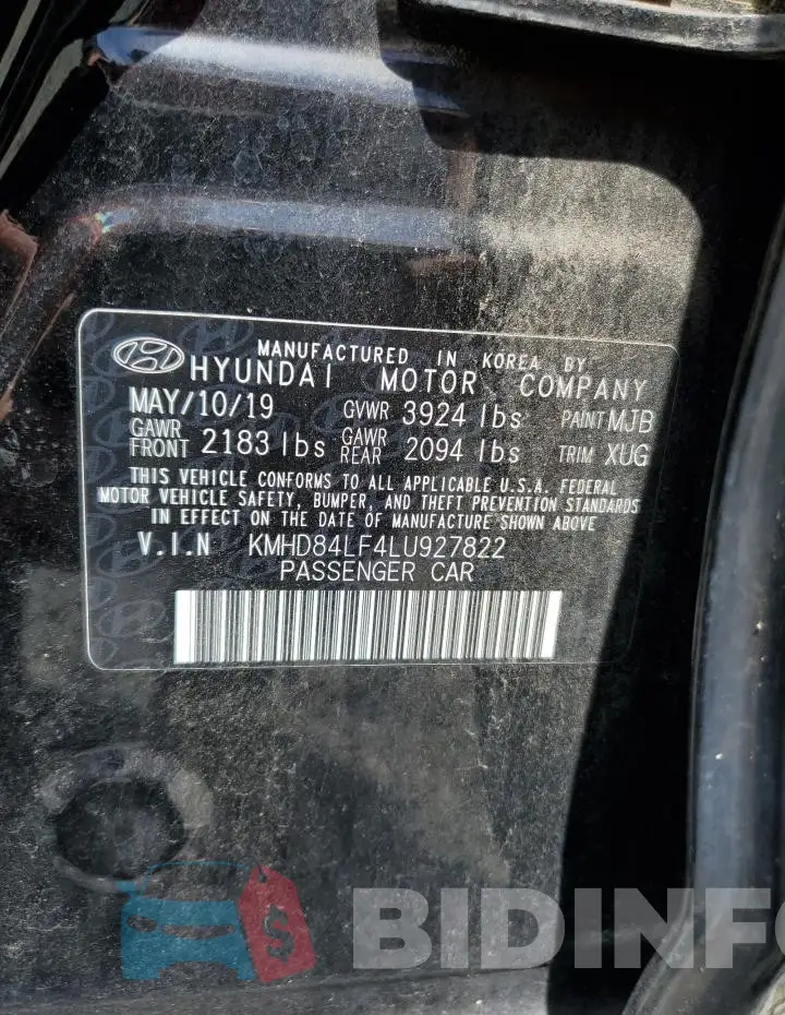KMHD84LF4LU927822 Photo# 12
