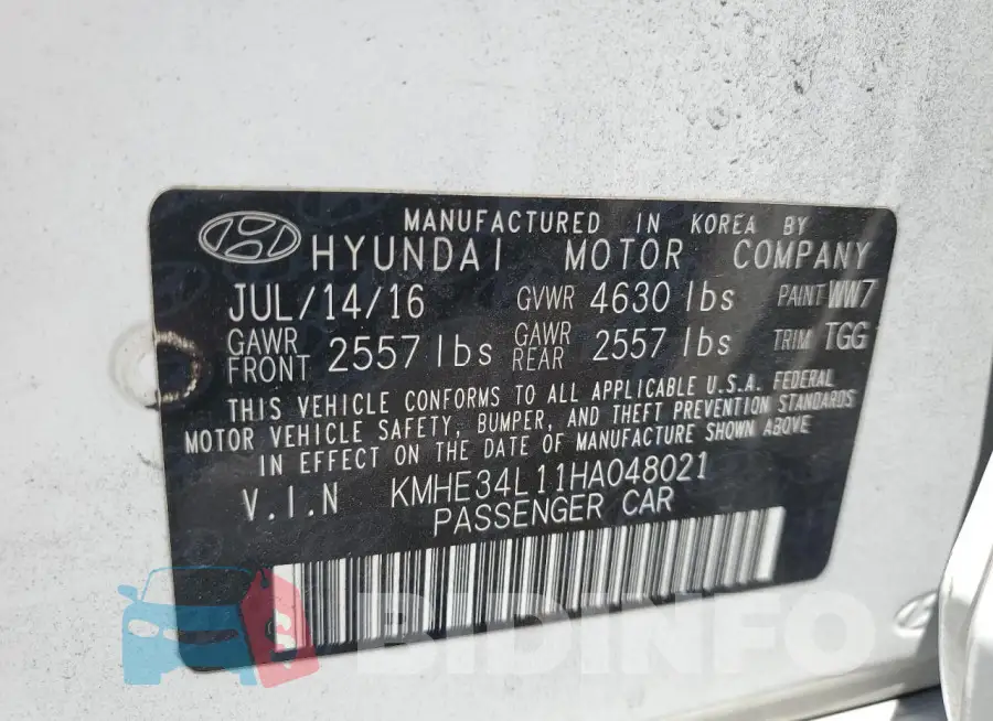 KMHE34L11HA048021 Photo# 12