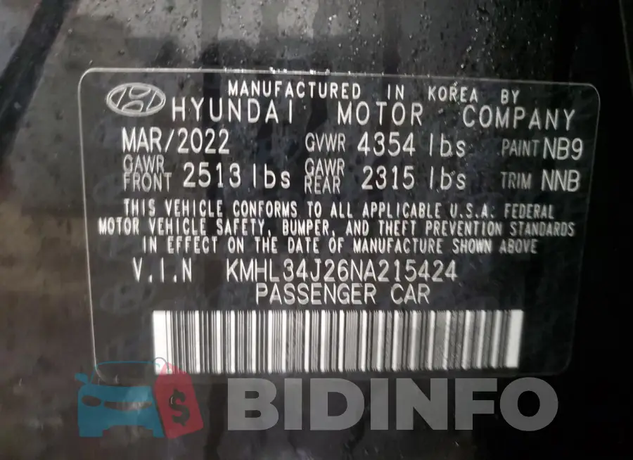 KMHL34J26NA215424 Photo# 12