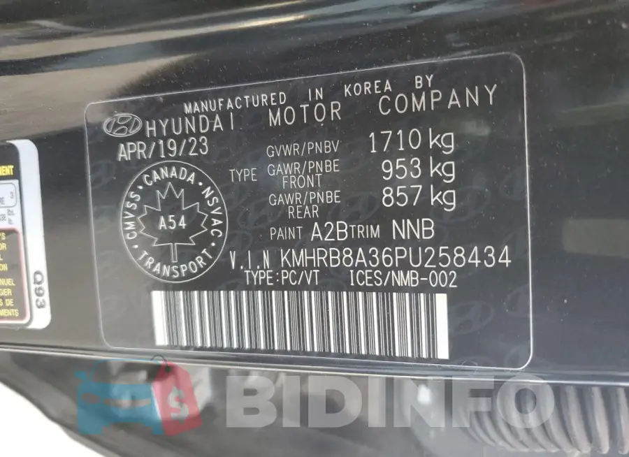 KMHRB8A36PU258434 Photo# 12