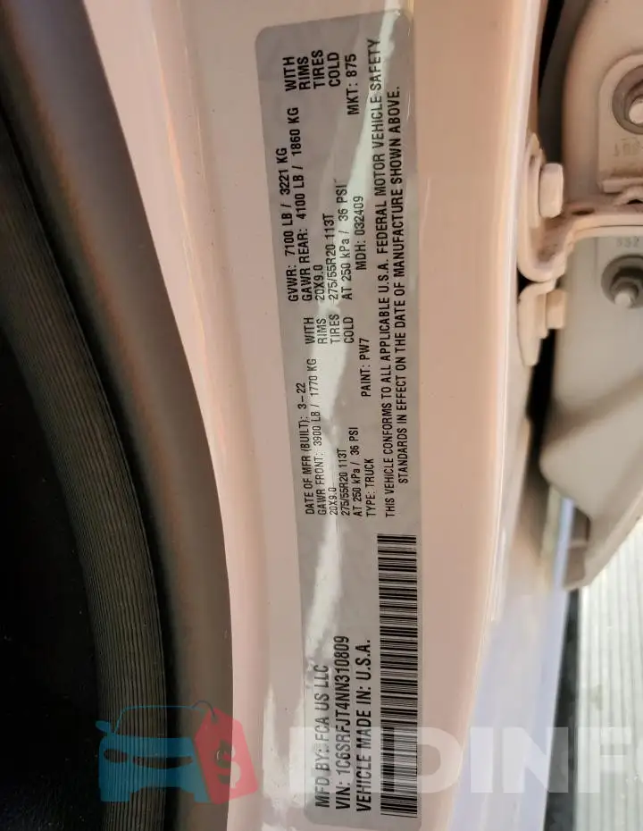 1C6SRFJT4NN310809 Photo# 13