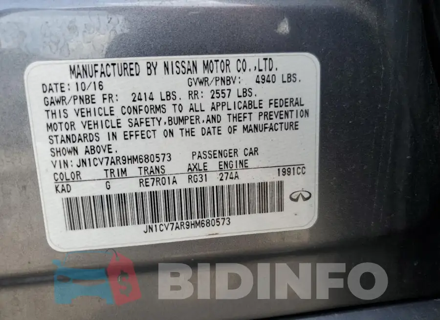 JN1CV7AR9HM680573 Photo# 12
