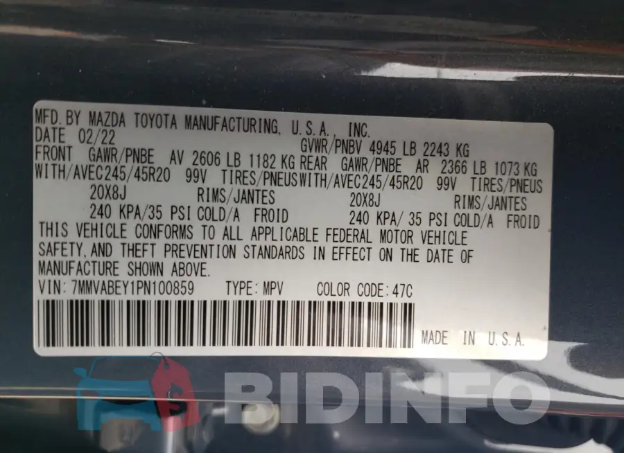 7MMVABEY1PN100859 Photo# 14