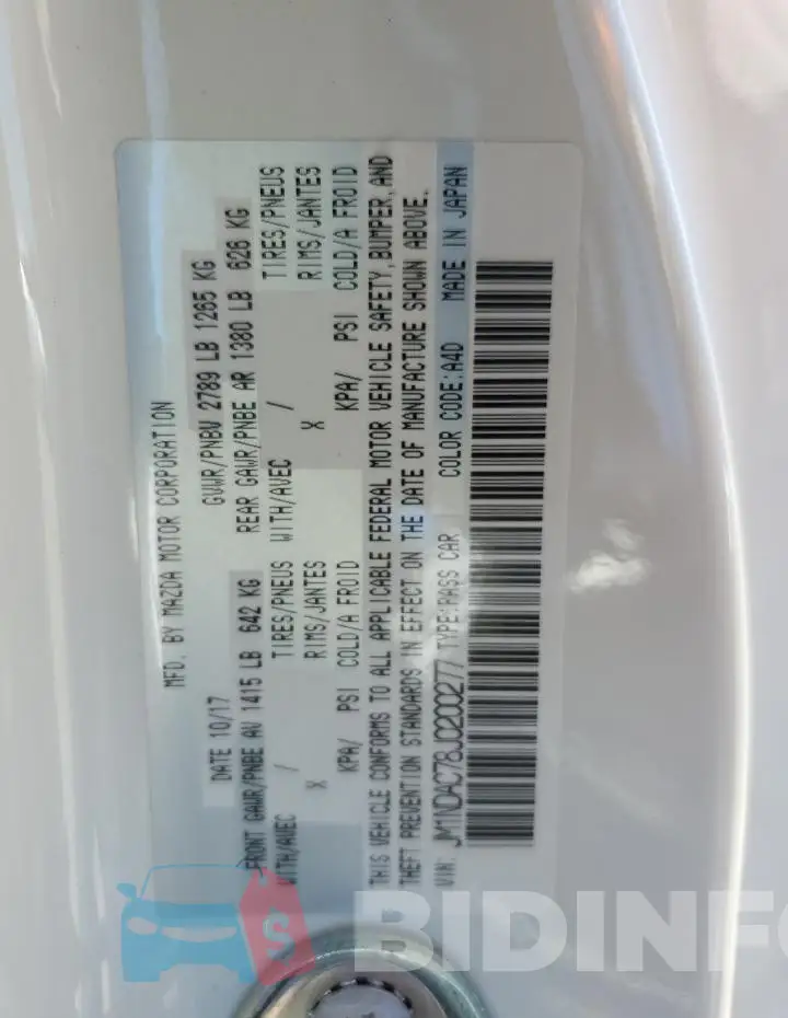 JM1NDAC78J0200277 Photo# 12