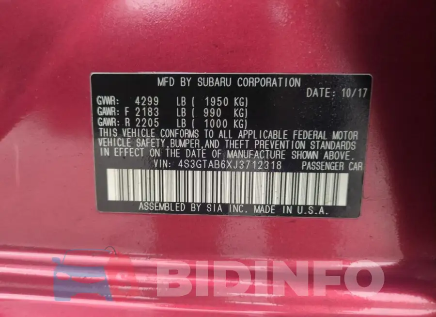 4S3GTAB6XJ3712318 Photo# 12