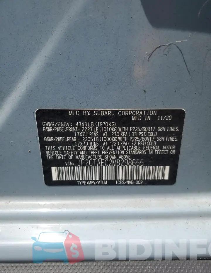JF2GTAEC2M8298655 Photo# 14